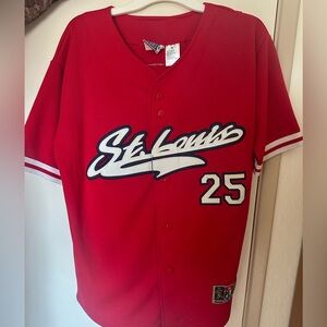 St. Louis Red Baseball Jersey #25 McGwire